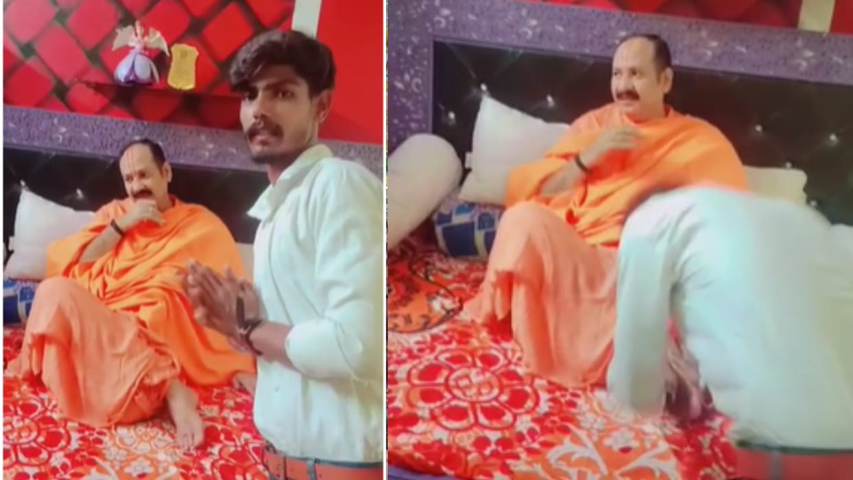 Rajgarh News: Pradeep Mishra did a short stay in Rajgarh on the request of his disciple.