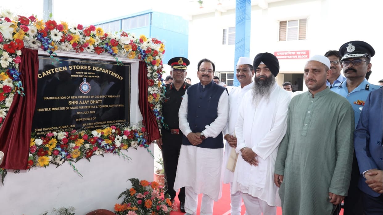 Minister Ajay Bhatt inaugurates new campus of Canteen Stores Department Depot at Ambala, Haryana