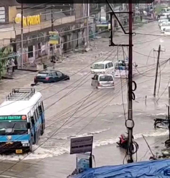 Uttarakhand Weather News Today Waterlogging due to heavy rains River drains swell jam Rispana watch Photos