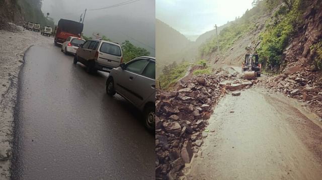 Uttarakhand Weather News Rain Stones fell from rock in Bajpur near Badrinath Highway teacher injured