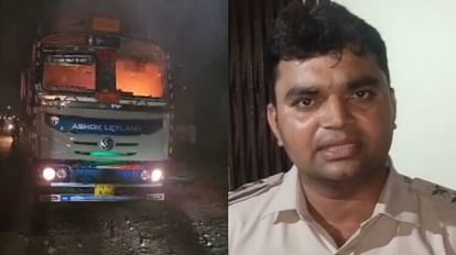 Vidisha: सड़क हादसे में गाय की मौत, लोगों ने ट्रक में लगाई आग, पुलिस ने बचाई चालक की जान, केस दर्ज Cow dies due to truck collision in Vidisha