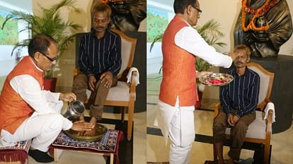 Sidhi Urination Case: Victim Dasmat Rawat Reached MP CM House, Shivraj Washed Feet Honored