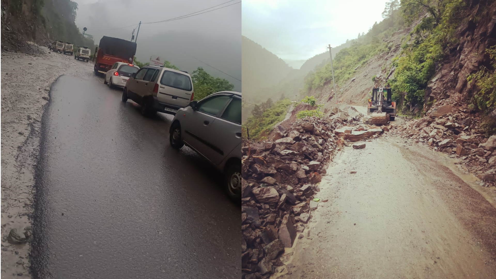 Uttarakhand Weather News Rain Stones fell from rock in Bajpur near Badrinath Highway teacher injured