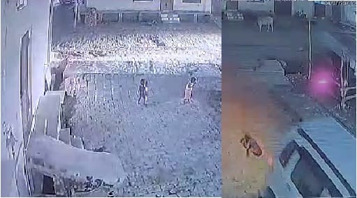 Victory over death, The innocent was run over by the car, then the child stood up, the incident captured in CC