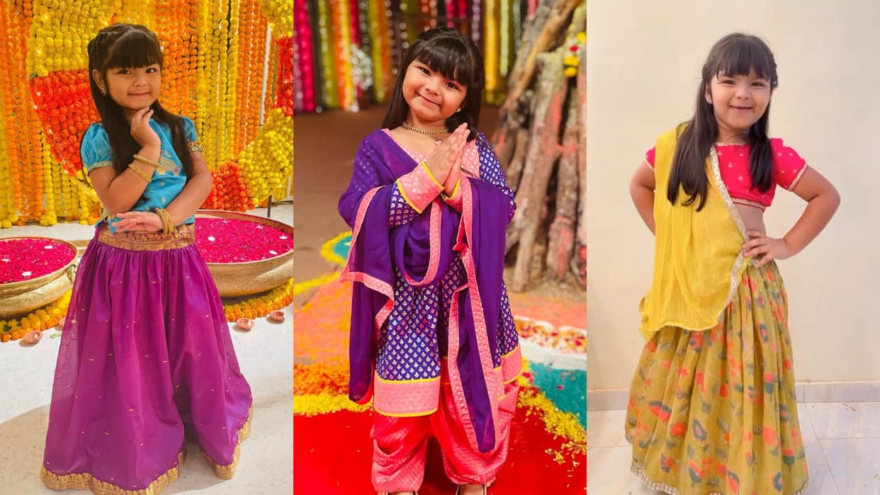Styling Tips how to reuse old saree for making dress for daughter