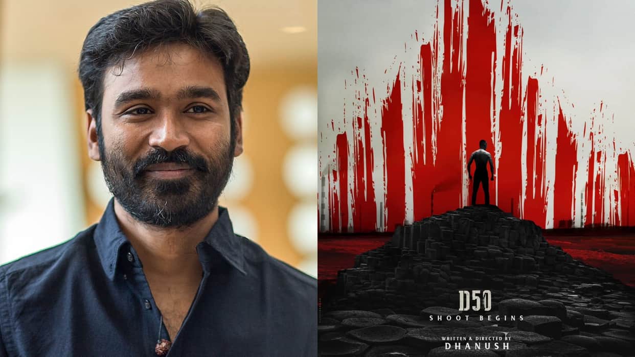 South Superstar Dhanush Second Directorial Venture D5o Shooting begins actor share First Look Poster