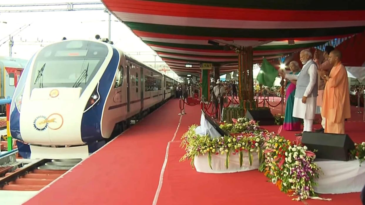 PM Modi News Live Prime Minister Modi in Gorakhpur Today Gita Press Function Vande Bharat Express