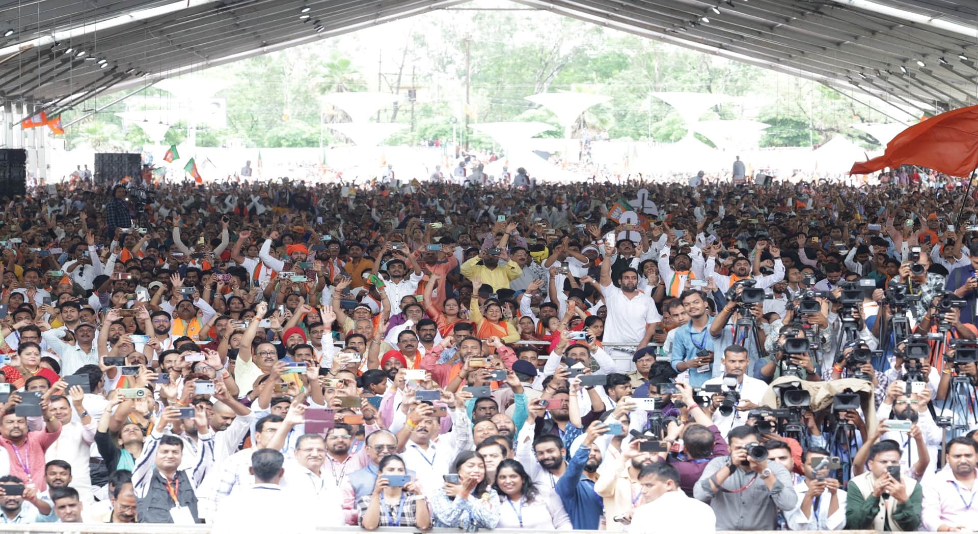 Modi Magic: Crowd gathered in PM Modi election rally at raipur Chhattisgarh