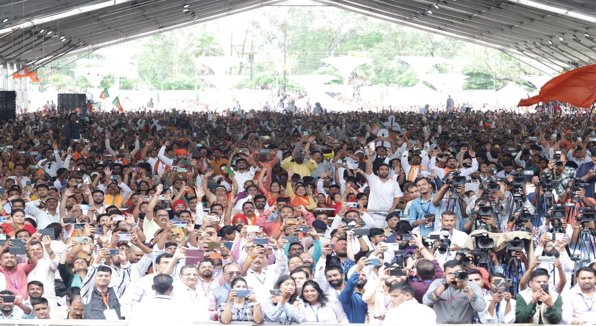 Modi Magic: Crowd gathered in PM Modi election rally at raipur Chhattisgarh