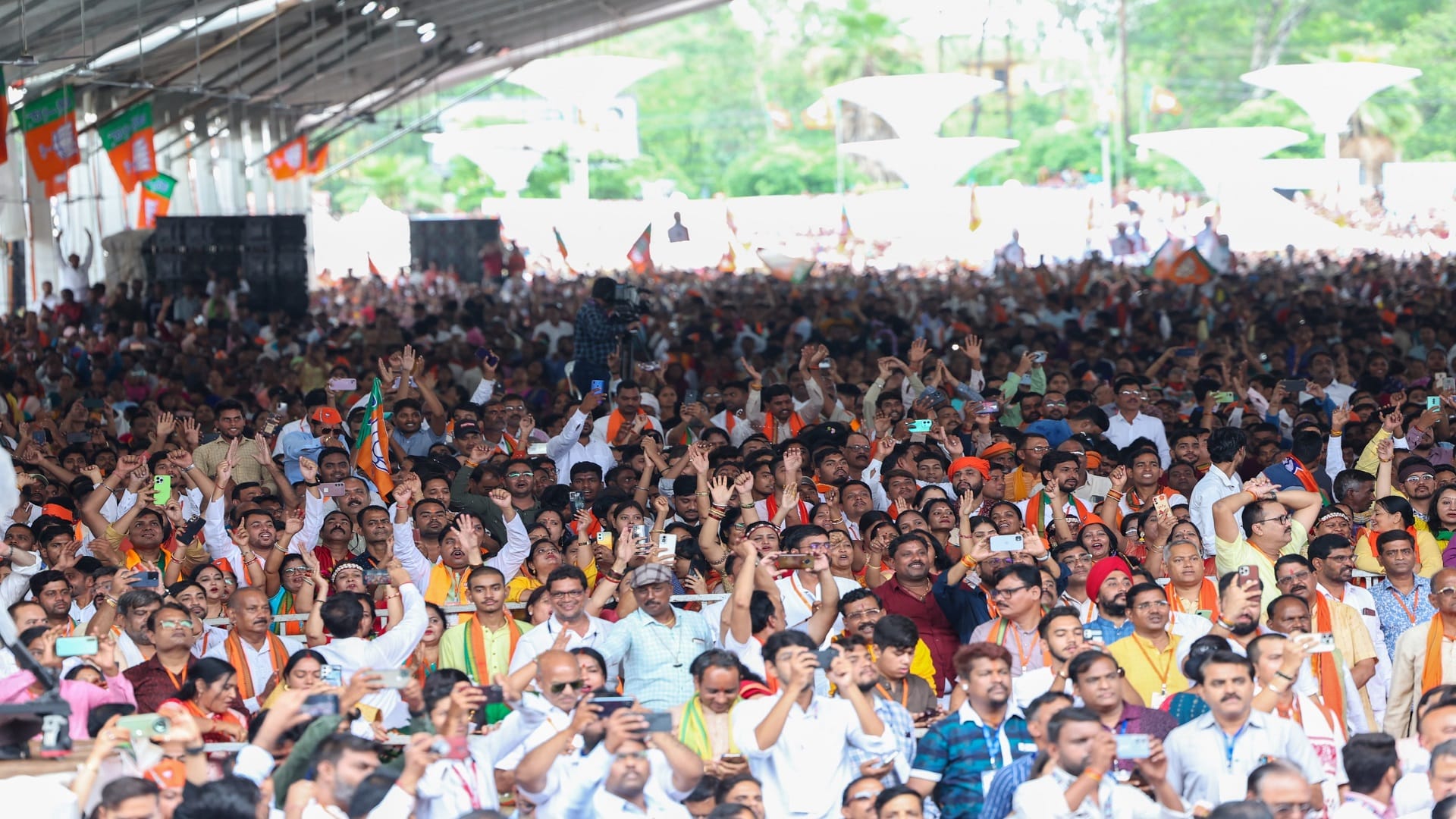 Modi Magic: Crowd gathered in PM Modi election rally at raipur Chhattisgarh
