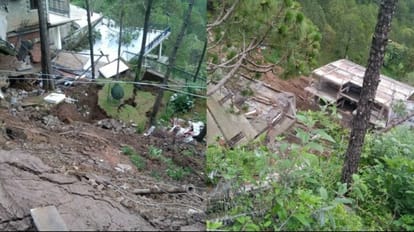Landslide from a hill in Kasauli, an under-construction building collapsed, two were damaged