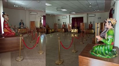 Fiber statues of Navratnas and Akbar were installed in ITDC building in Gulistan parking agra