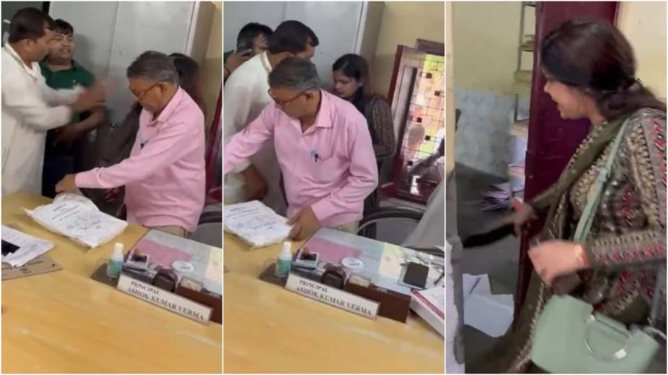 Teacher anger ran behind master with slippers made his condition worse by beating