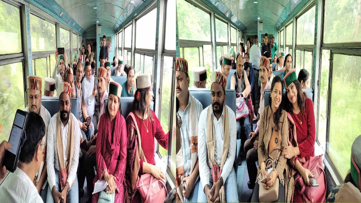 baba Bhalku Smriti Literary Tour: Poets read poems in moving train on Kalka-Shimla track