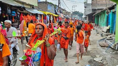 Sawan 2023: On the first Monday, devotees reached Sultanganj to lift Gangajal for Jalabhishek; Bolbam, Deoghar