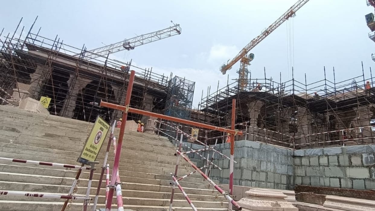 This is how the construction of Ram temple is taking place.