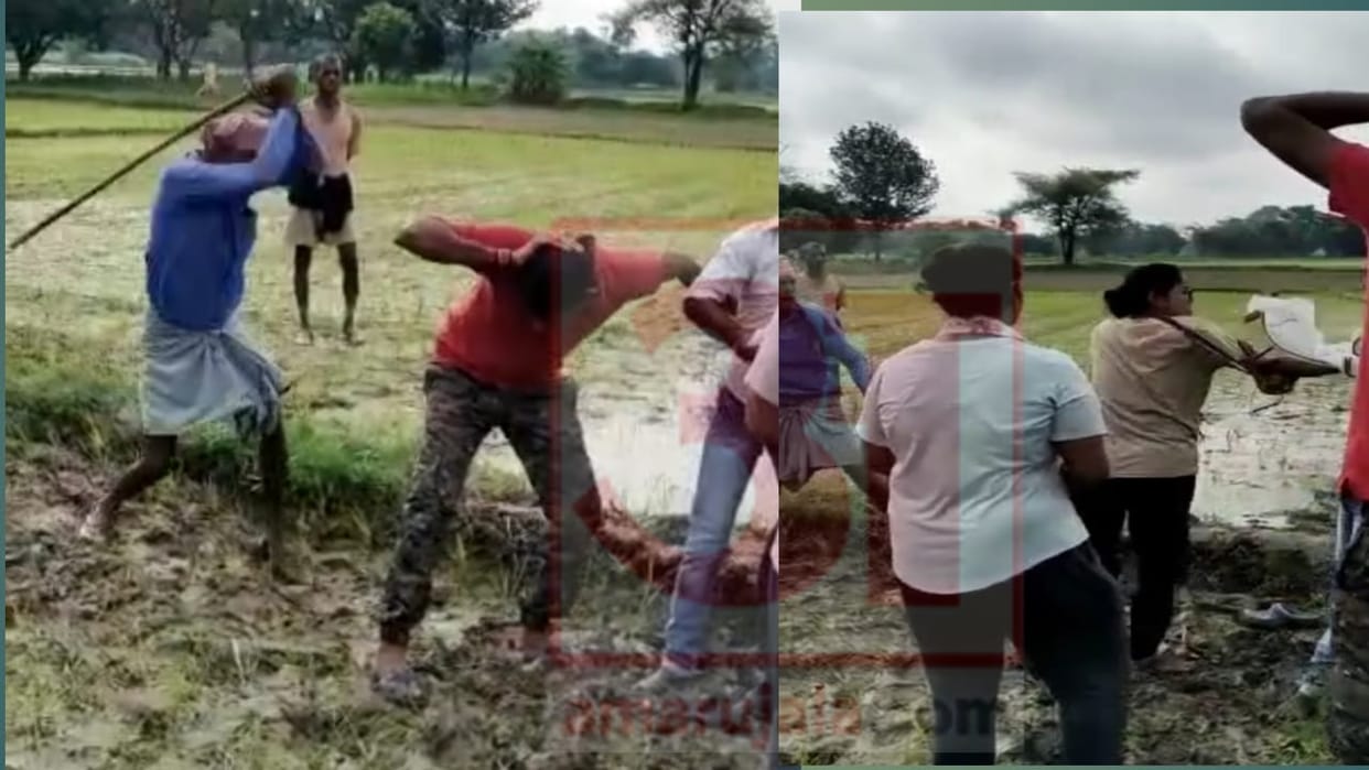 Bihar: police reached Supaul to investigate, the landowner beat up two policemen including SHO.