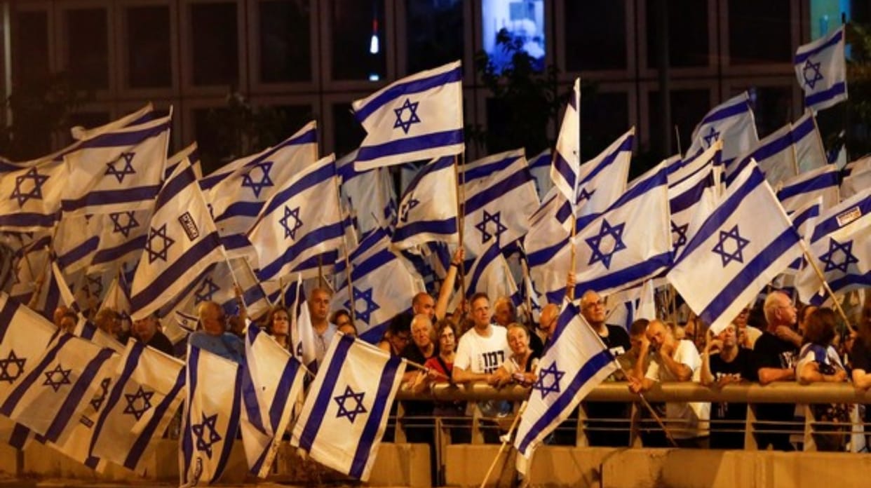 Protests across Israel ahead of vote on judicial overhaul Bill