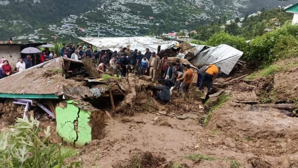 himachal rain: landslide hit house in kumarsain shimla husband wife and son killed