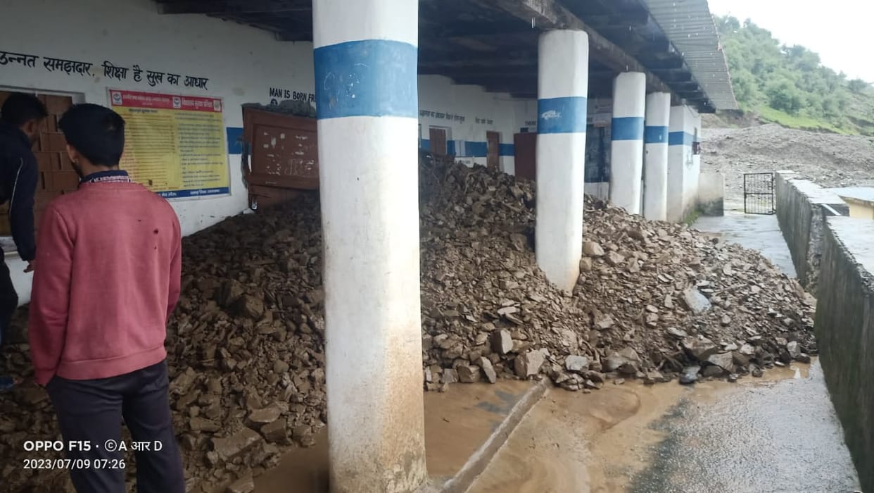 Vikasnagar Rainfall Two houses collapsed debris entered in school water level of Tons river High