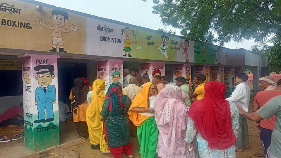 Haryana Panchayat By-election, Voting for sarpanch and panchs, police force deployed on booth
