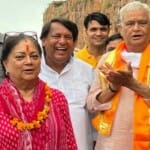 वसुंधरा राजे और किरोड़ीलाल मीणा।