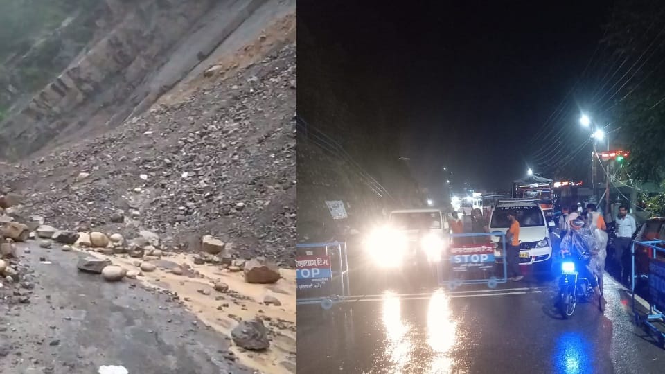 Badrinath Highway Blocked after landslide from Kaudiyala to Mulya Gaon Uttarakhand Rainfall news in Hindi