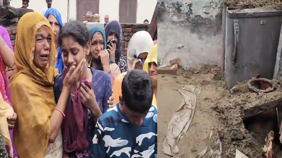 Rain wreaks havoc in Karnal: House collapses in Sagga village; Couple dies under debris, two sons and daughter