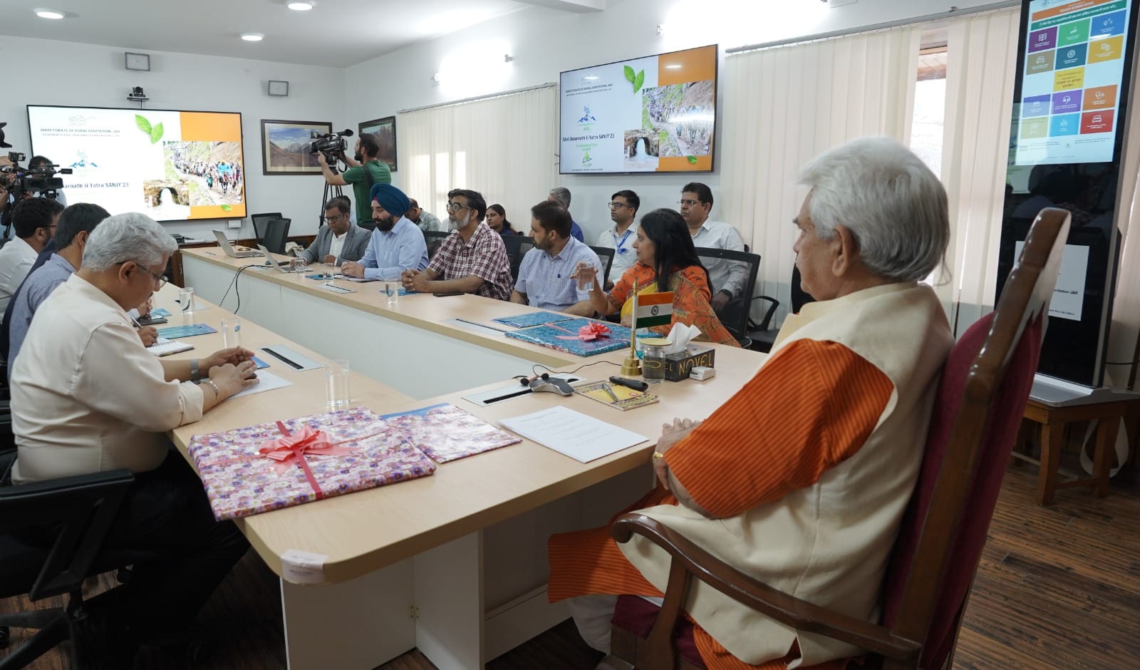 amarnath yatra 2023 anthem logo and startup swaha zero waste detail