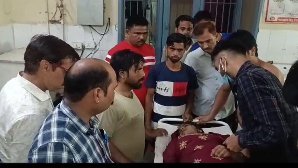 Husband distressed by the death of wife and child