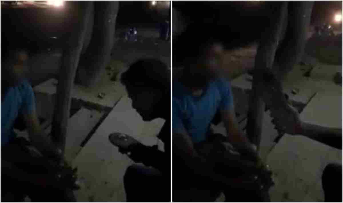 licked Spit on slippers for not paying dues in mirzapur police said Viral video three months old