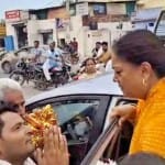 पूर्व सीएम वसुंधरा राजे का करौली में स्वागत