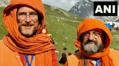 विदेशियों पर भी बाबा बर्फानी का रंग: अमेरिकी यात्री बोले- ये यात्रा स्वपन जैसी, जानें क्यों आए विवेकानंद याद amarnath yatra 2023: Two US citizens from California undertake Amarnath Yatra in jammu kashmir