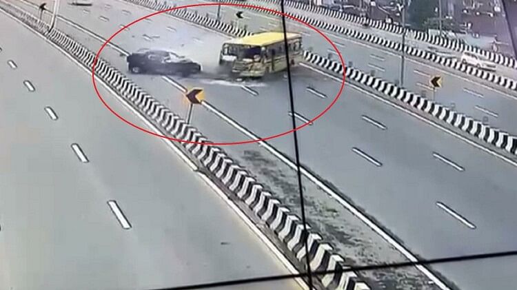 Ghaziabad Accident: Four seconds of incident have captured in CCTV camera, atmosphere of sorrow in village