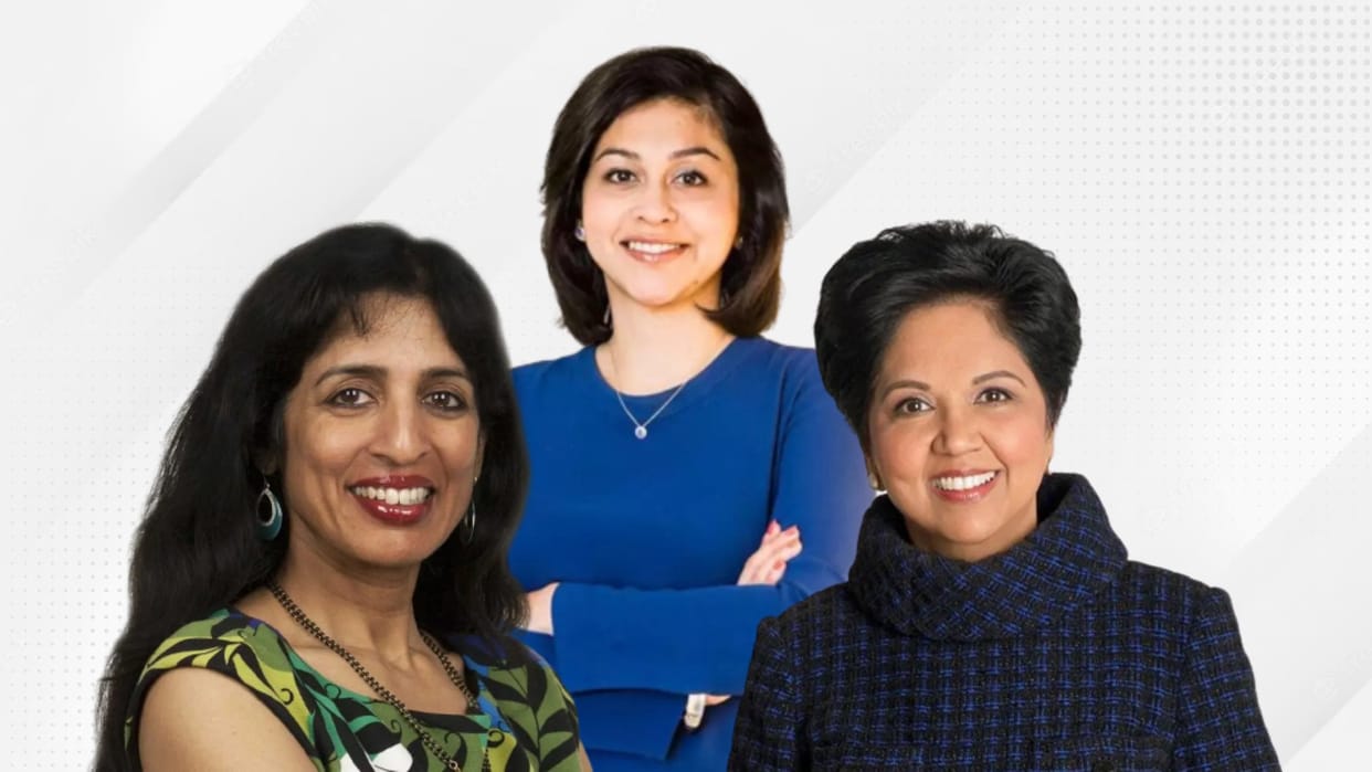 Four Indian billionaires in America Jayashree Ullal Neerja Sethi Indira Nooyi Neha Narkhede