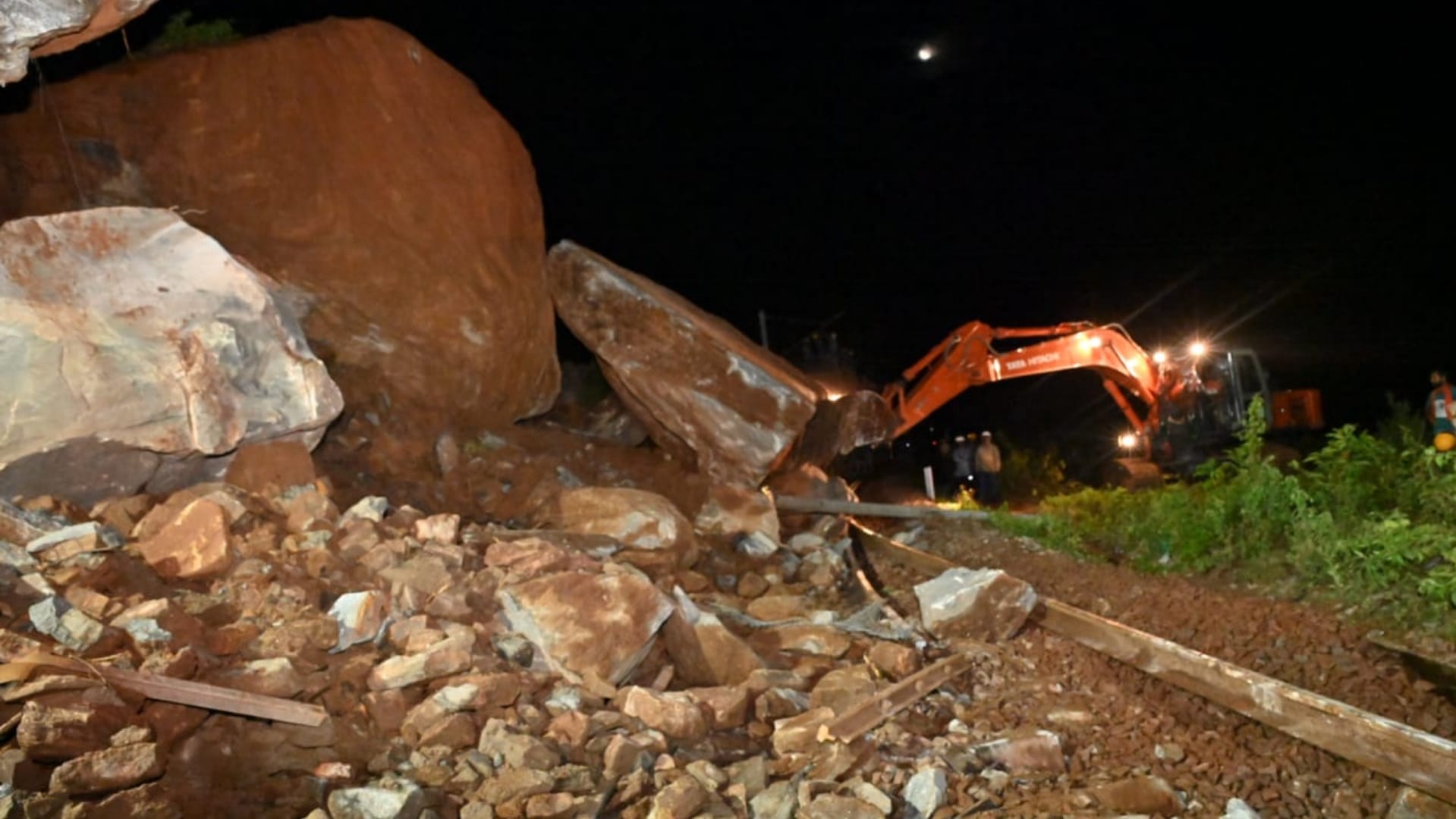 Rail service affected due to landslide on railway track in Jagdalpur