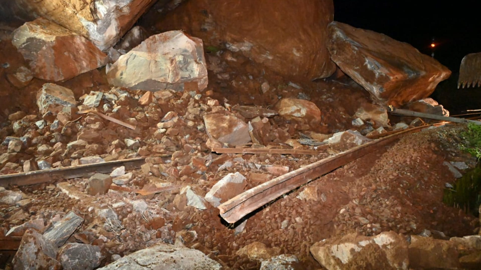Rail service affected due to landslide on railway track in Jagdalpur