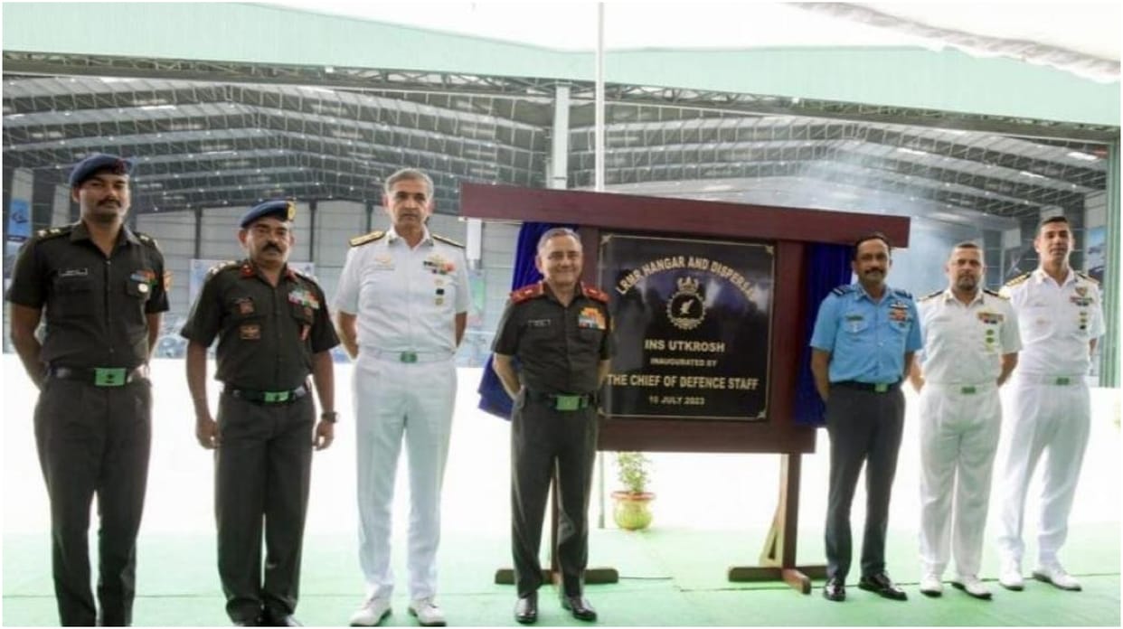 CDS Anil Chauhan inaugurates state of art Hangar & Dispersal at INS Utkrosh in Andaman & Nicobar Command