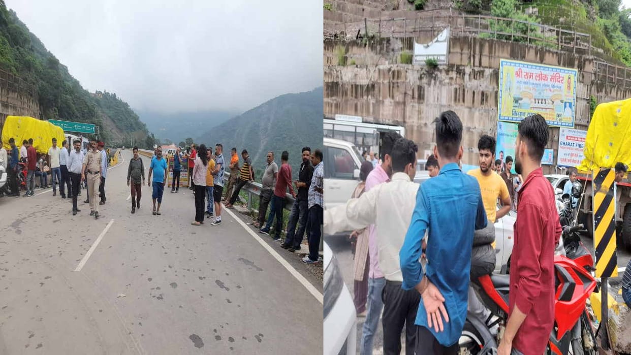 thousands of people stranded since night due to landslide of Kalka-Shimla fourlane nh, know till when it will