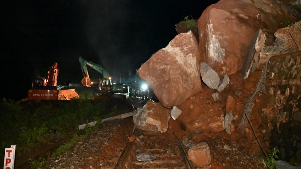 Rail service affected due to landslide on railway track in Jagdalpur
