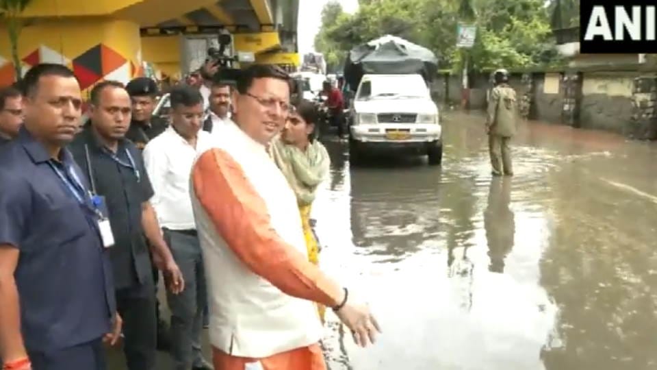 Dehradun Weather News Heavy Rainfall CM Pushkar Singh Dhami Inspection in Rain Affected area