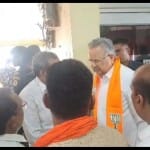 राजनांदगांव दौरे पर पहुंचे पूर्व सीएम रमन सिंह।