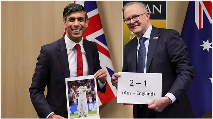 Ashes 2023: Australia PM Anthony Albanese shows Bairstow stumping, Rishi Sunak replies Sandpaper Scandal Photo