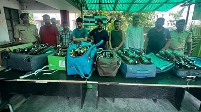 English liquor worth lakhs found in flat number 505 of Kailash Apartment in Patna; seven arrested