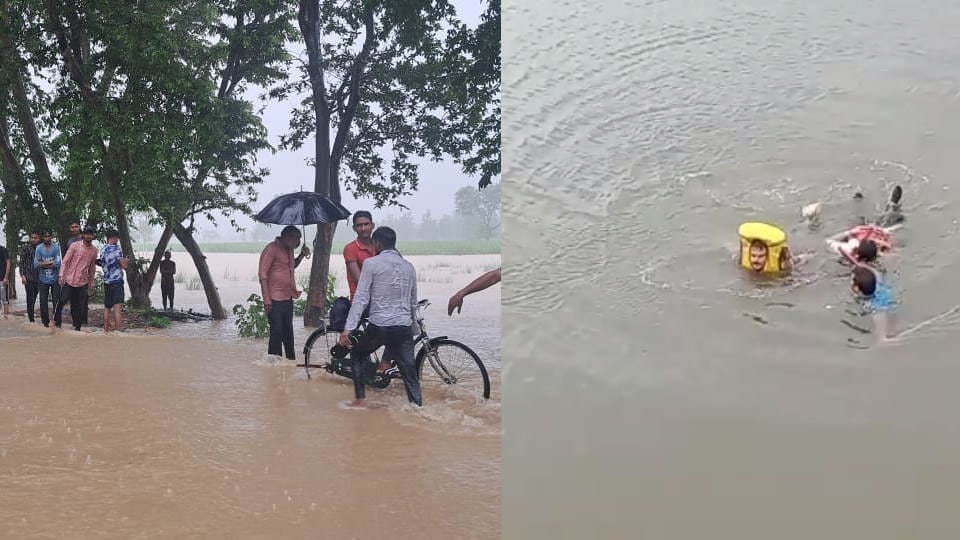 Flood in Roorkee Many Villages Banganga Overflow after Heavy Rainfall photos Uttarakhand news in Hindi