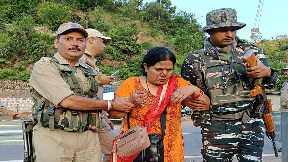 Five injured as car carrying pilgrims hits road divider in J-K's Udhampur Jammu