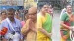 इसरो वैज्ञानिक चंद्रयान-3 के छोटे मॉडल को लेकर तिरुपति वेंकटचलपति मंदिर पहुंचे।
