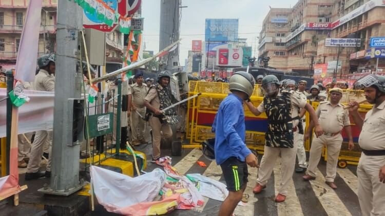 Bihar BJP assembly march, Gandhi Maidan to Vidhansabha, Teacher recruitment, protest against Nitish Kumar