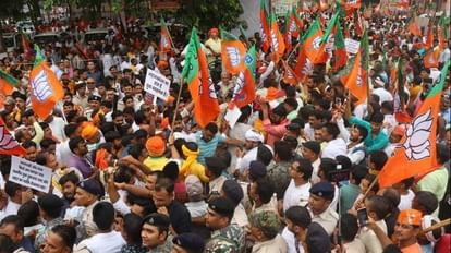 Bihar : विधानसभा मार्च के दिन पुलिस पर भाजपा वालों ने इतना जुल्म किया; जिला प्रशासन ने लाइव रिपोर्ट जारी की BJP bihar vidhan sabha march suppressed by party goons, not bihar police, Nitish kumar govt patna live report
