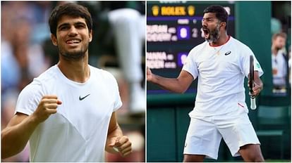 Wimbledon 2023 Carlos Alcaraz Daniil Medvedev and rohan Bopanna in semifinals